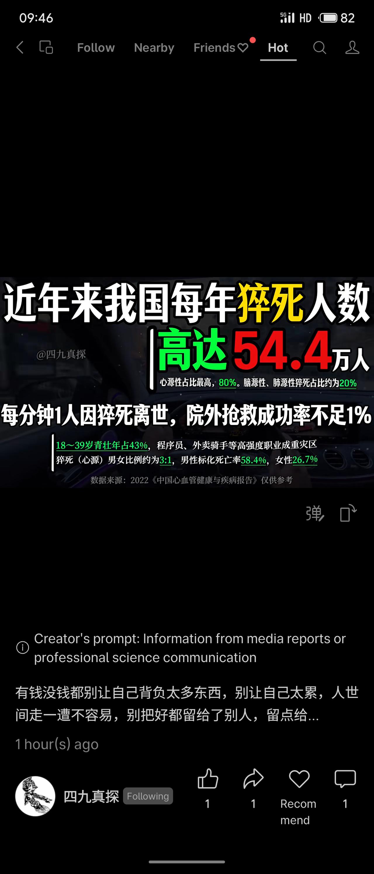 我国每年猝死人数高达54.4万，相当于每分钟1人离世，院外抢救成功率不足1%。心
