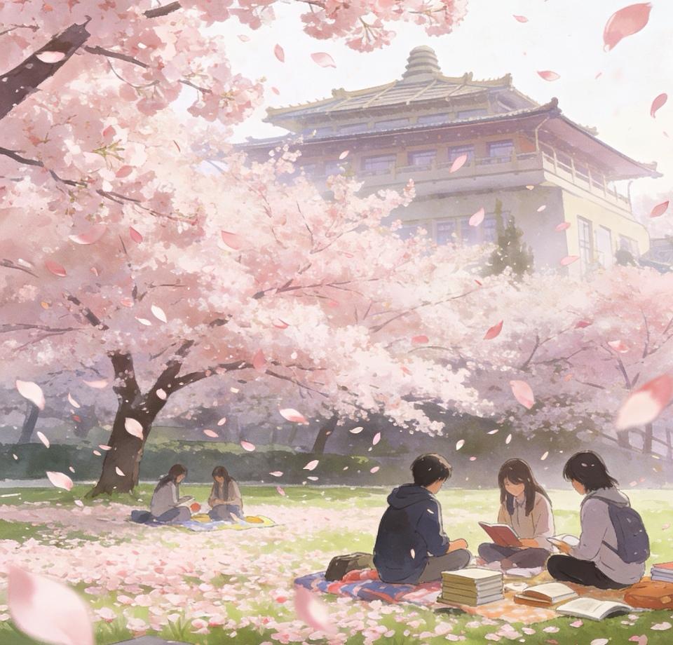 春有百花秋有月，
夏有莲荷冬有雪。

人生得意须尽欢，
莫使流年空嗟叹。