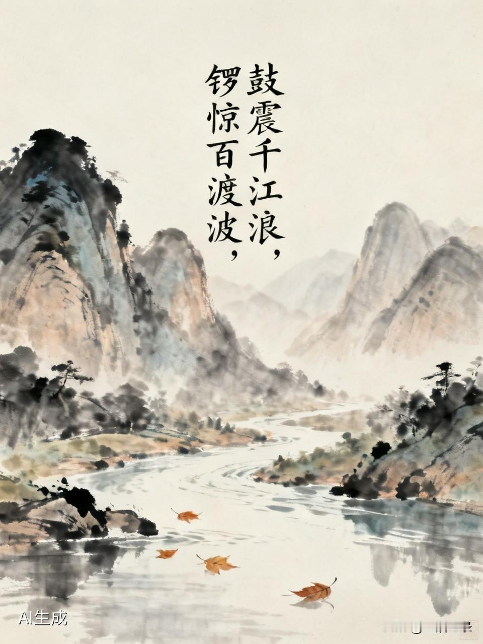 “鼓震千江浪，锣惊百渡波”，这诗句一下就把人拉到那热闹又壮阔的场景中。就像端午竞