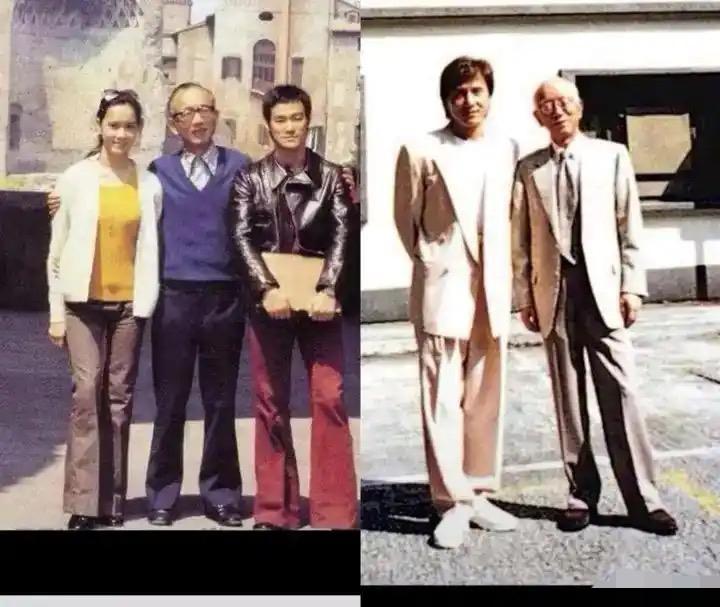 合理分析李小龙身高，李小龙官方身高172，看下和成龙的差距在4公分左右，成龙的身