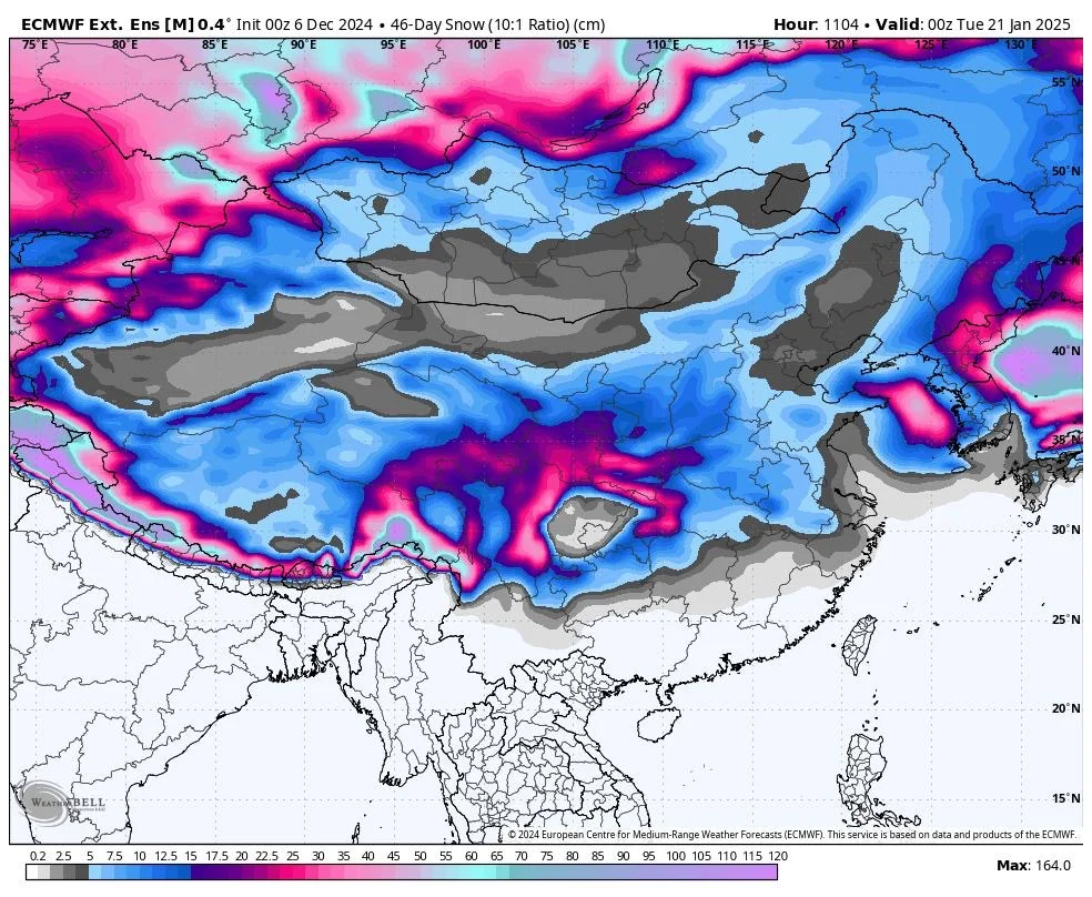 中东部地区1月有望迎来大范围降雪