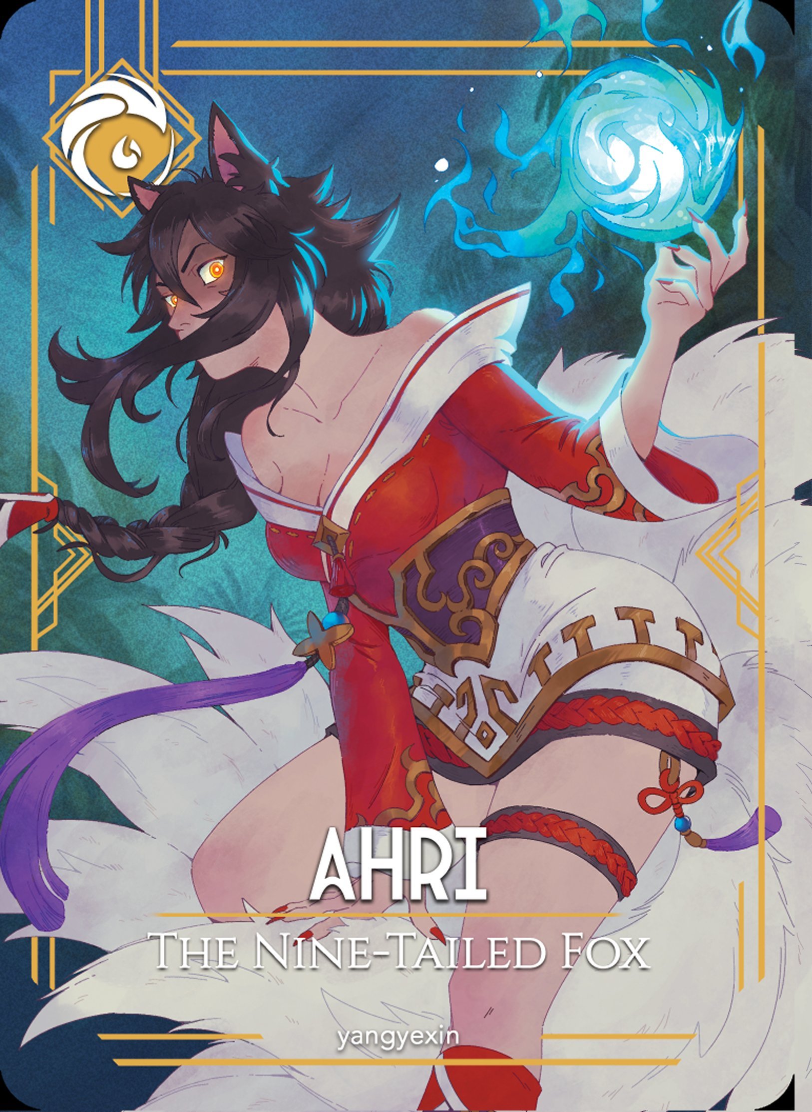 符文战场卡牌游戏阿狸，薇古丝插画英雄联盟