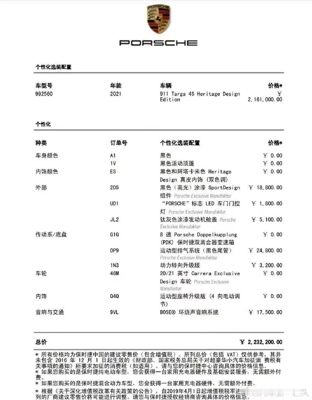 保时捷992 Targa 4S Heritage Design 特别版，全球限量