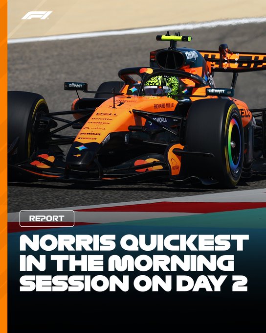 周四上午在萨基尔赛道进行的练习赛中，迈凯伦车队领跑