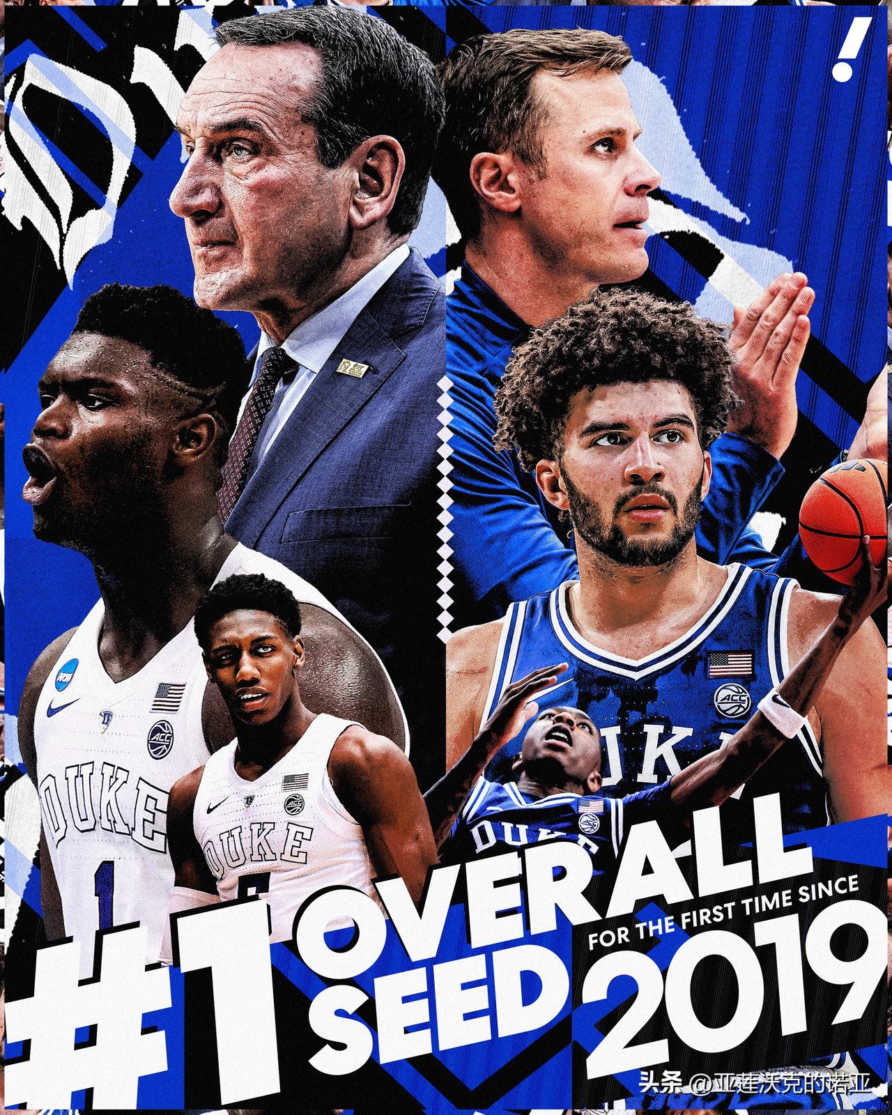 对阵表出炉，NCAA男篮 杜克大学是东区1号种子，Jon Scheyer执教蓝魔