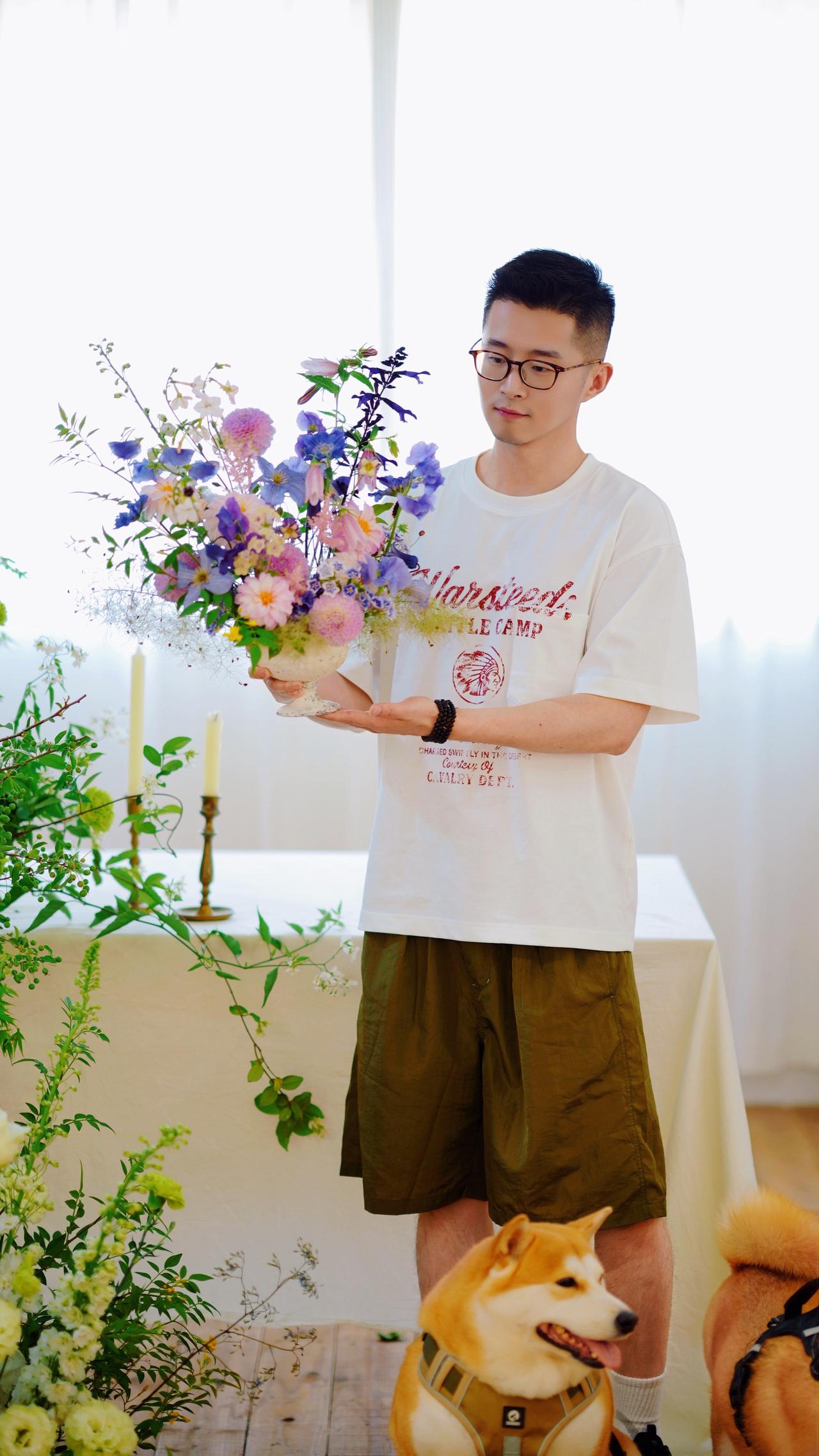 桌花花艺 花艺男孩 ootd