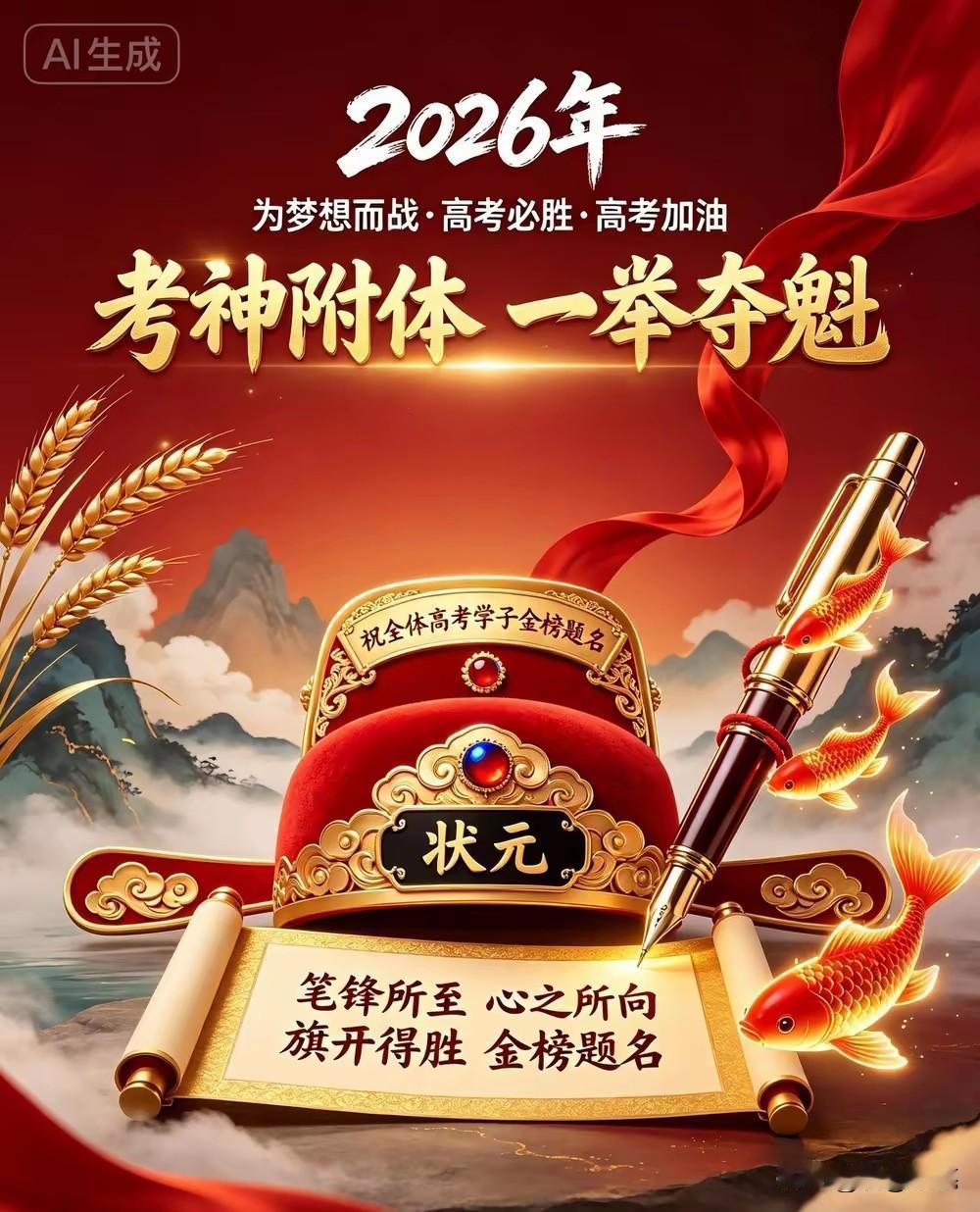 明天就要高考了，放平心态不必紧张焦虑。十几年的努力都已沉淀于心，走进考场从容作答