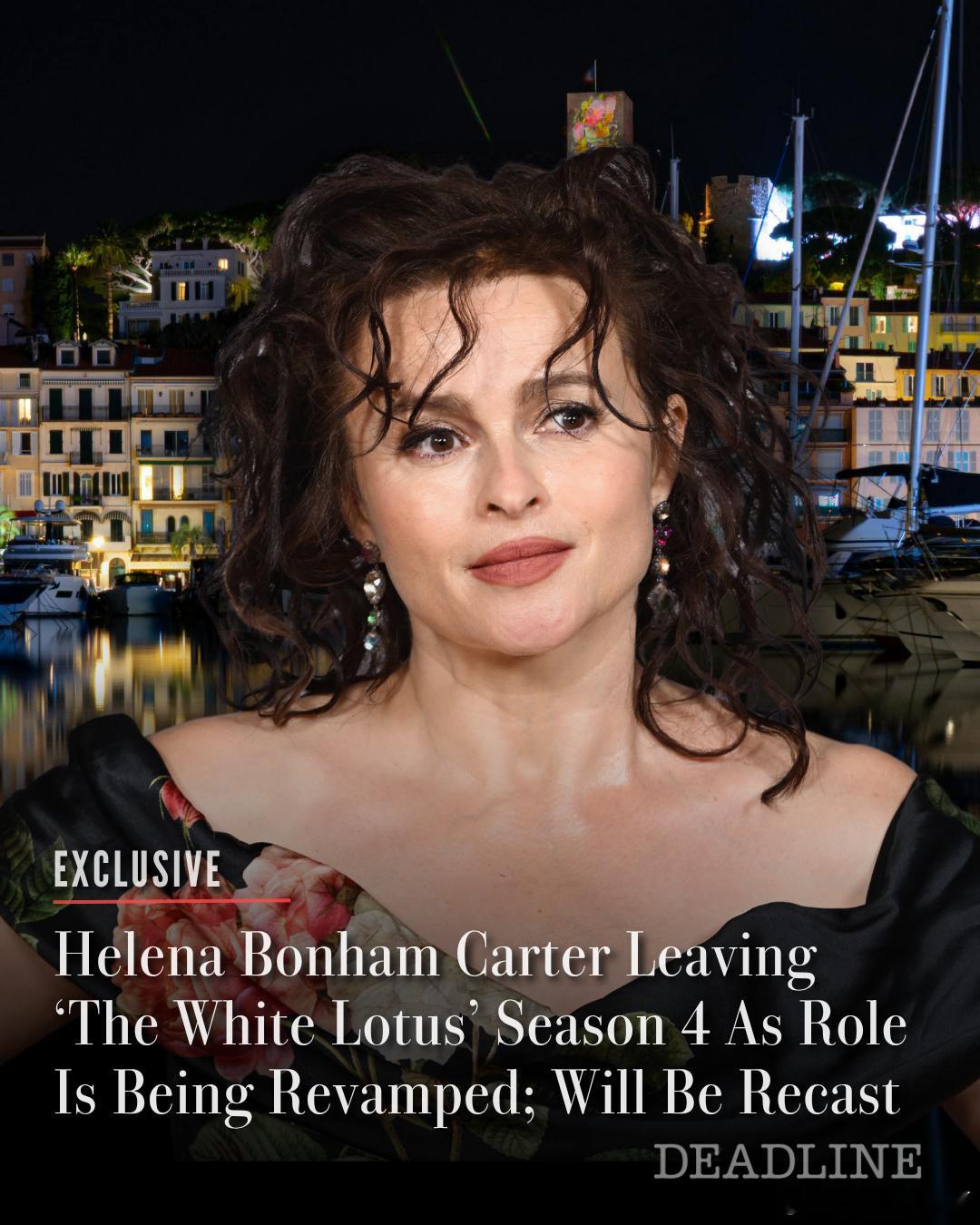 Helena Bonham Carter确认退出《白莲花度假村》第四季。《白莲花