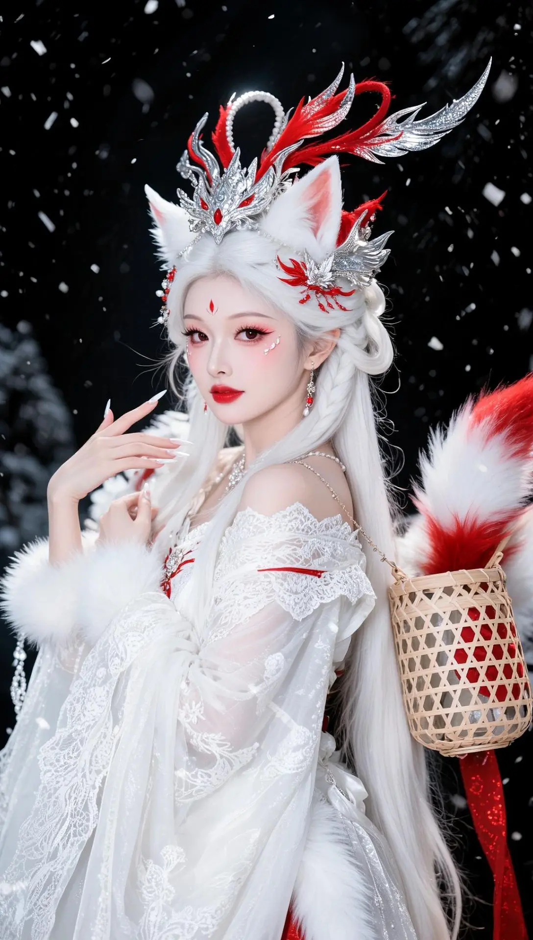 AI冷白皮狐系妆容复刻 国风仙韵入人心 古风灵狐 仙侠氛围感 ai写真