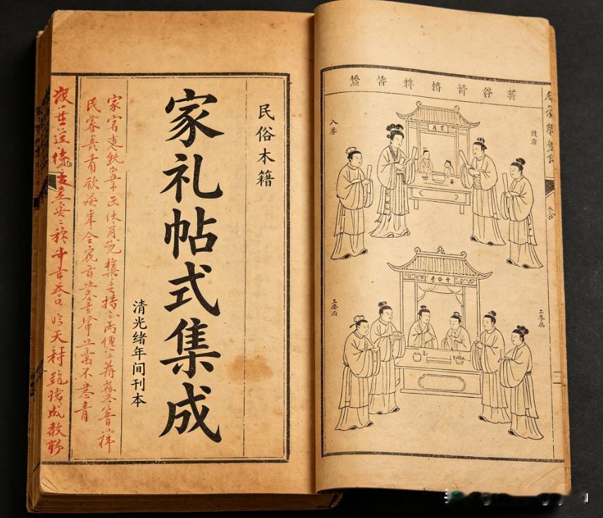 民俗古籍《​家礼帖式集成》页数: 167双页320页2册  古籍屋