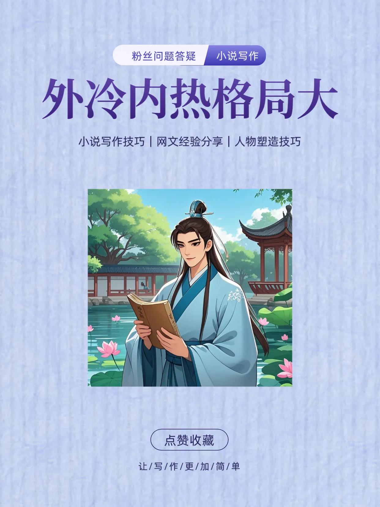 外冷内热又格局很大的故事人物如何塑造？

外冷表现在人物表情，穿衣风格，语言特点