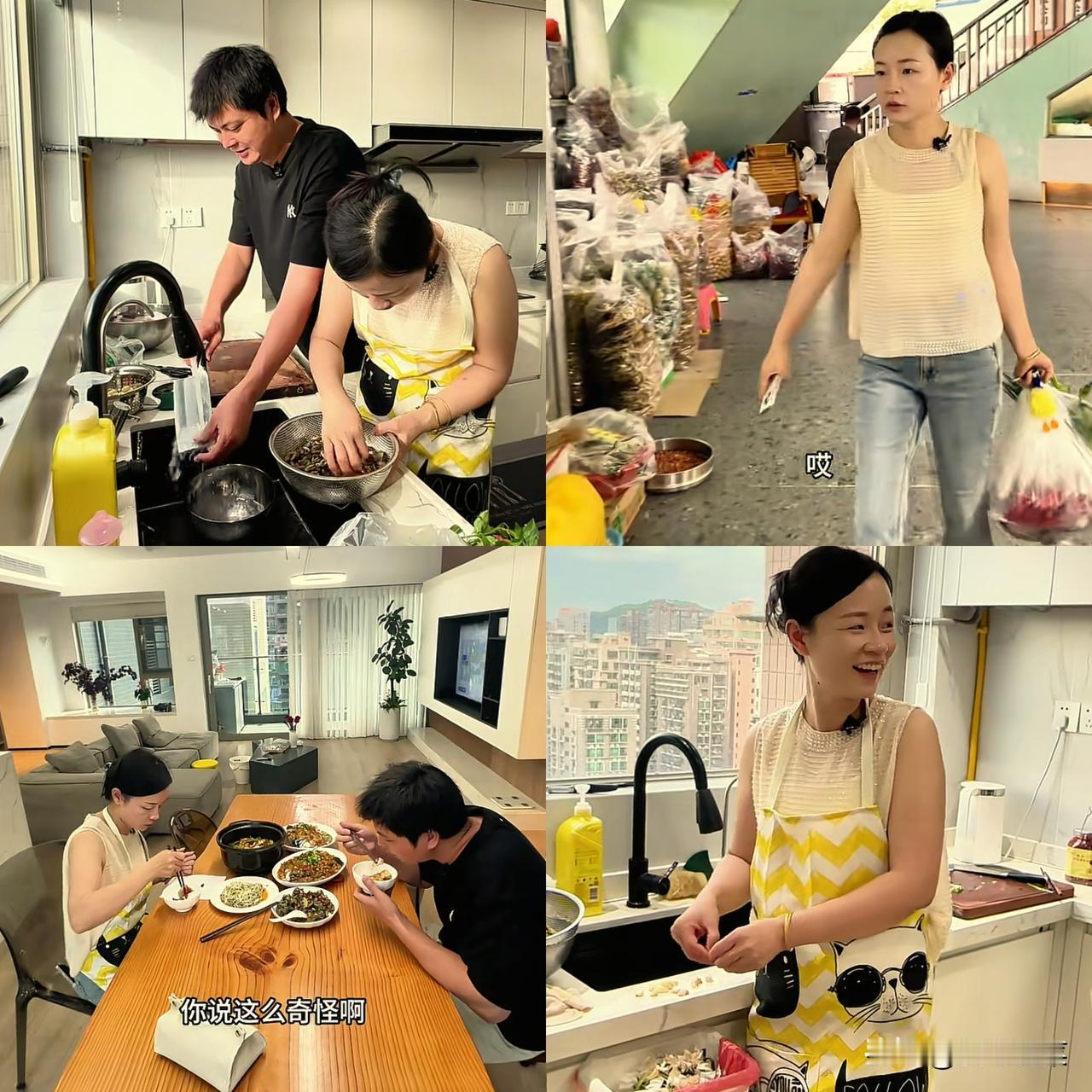 冷眉陪徐敏理发！徐敏冷眉的相处方式应该是很多人羡慕的吧，做饭徐敏都会去厨房帮忙，
