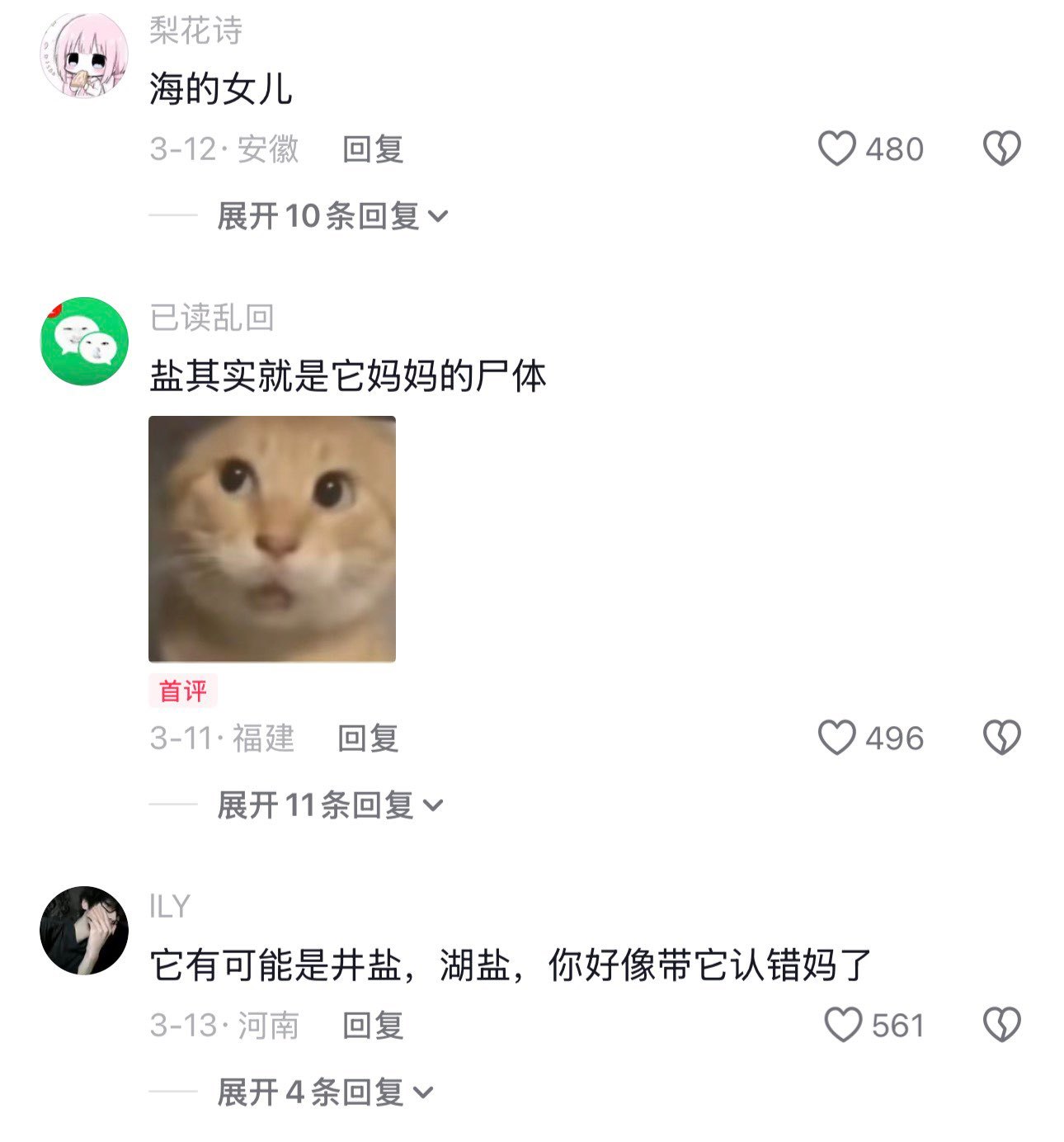 盐：我是咸的，你是闲的 