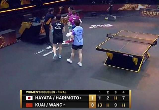 双曼组合再夺桂冠！王曼昱蒯曼3-1力克日本强敌拿下WTT女双冠军