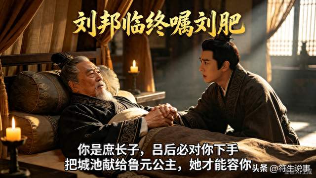 公元前195年，刘邦咽气前拉着齐王刘肥：你是庶长子，吕后必对你