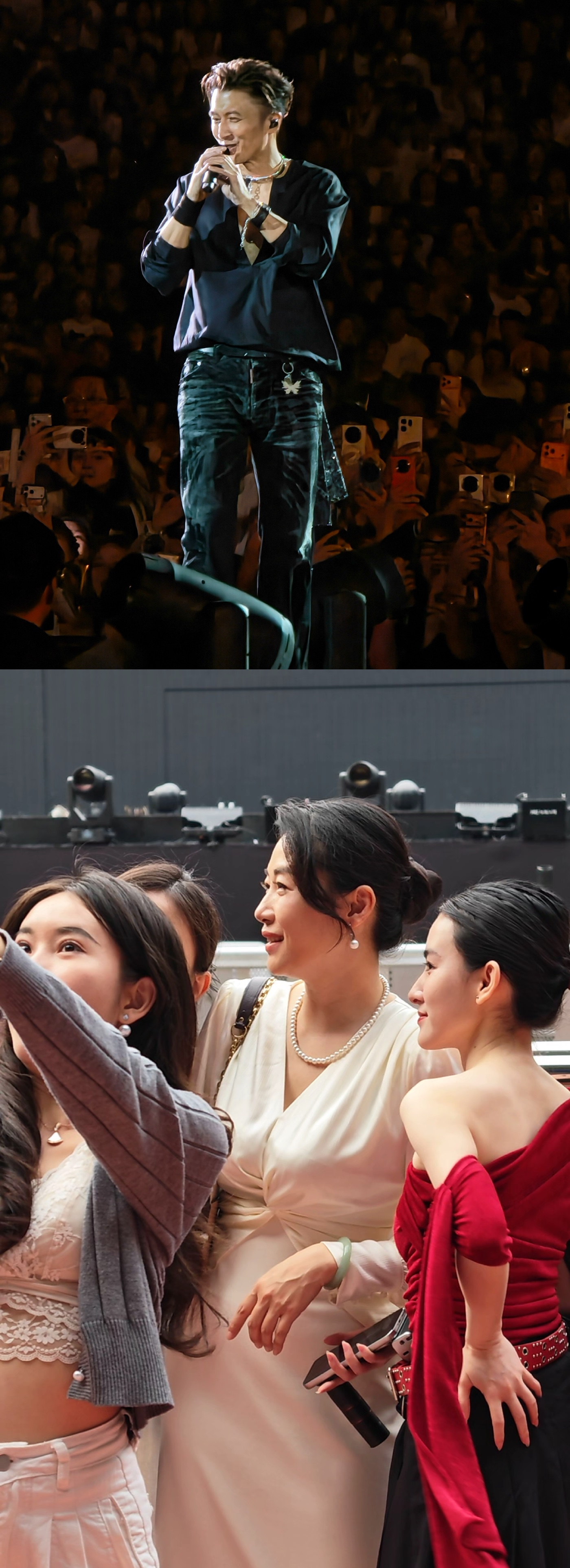 谢霆锋深圳演唱会排面谢霆锋演唱会开始时一出来，我就看见一个很有气质的富婆姐，正帮