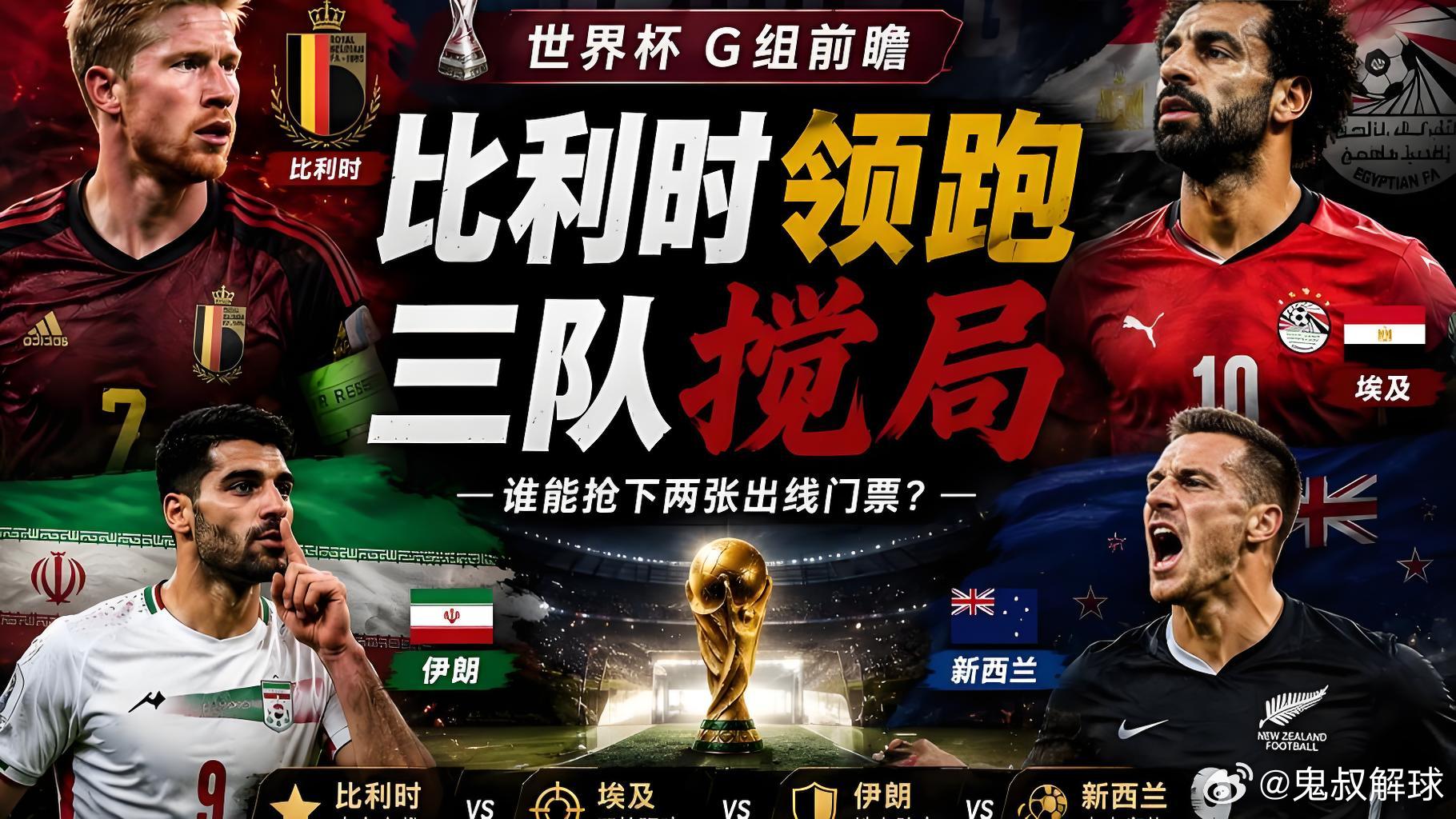 2026年6月27时间11:00  世界杯:埃及VS伊朗世界杯:新西兰VS比利时