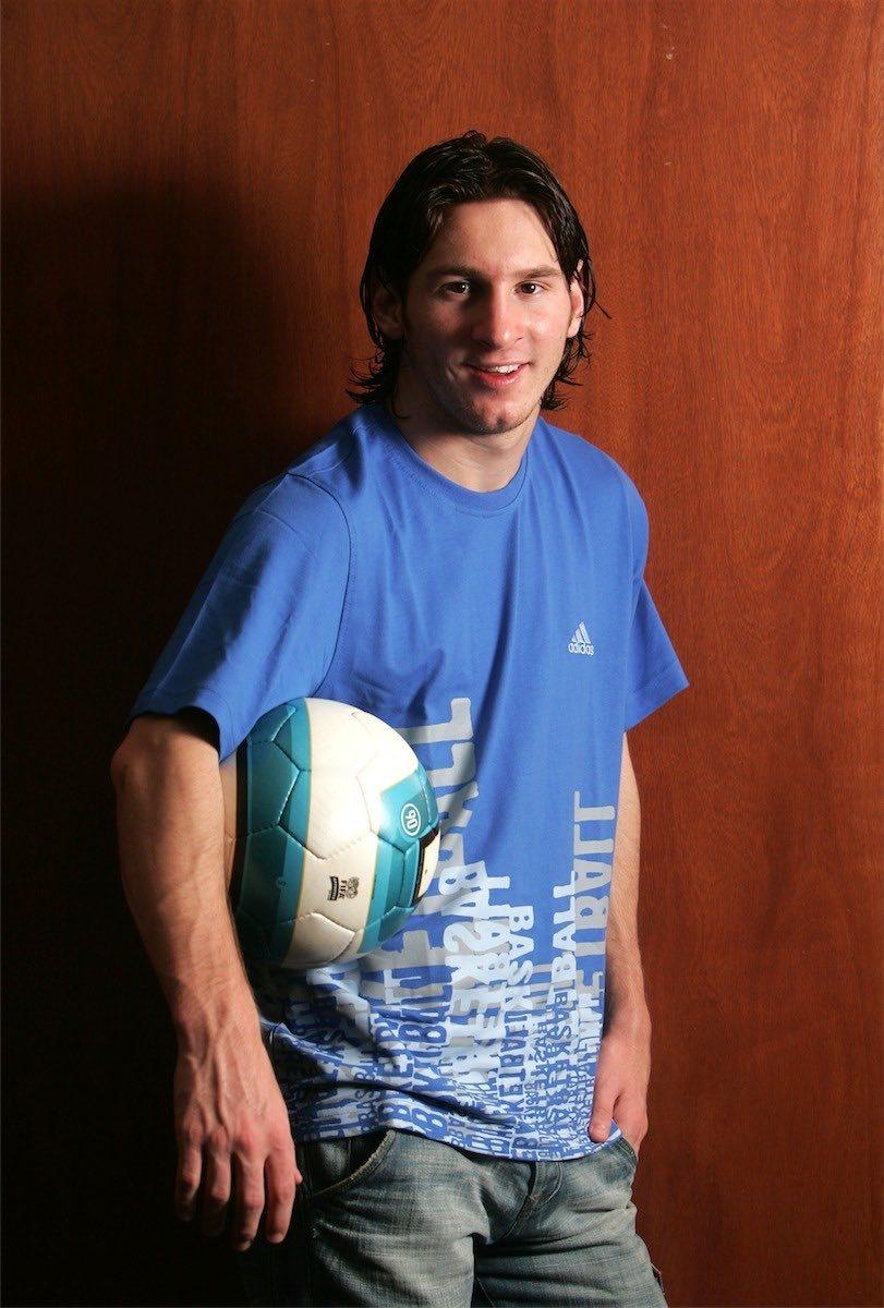 年轻的梅西。欧冠欧冠联赛 ​​​