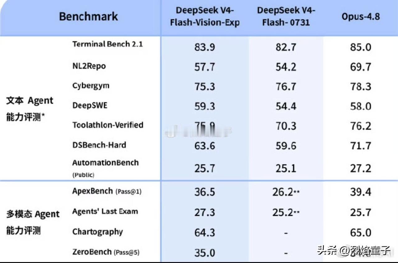 好消息，DeepSeek上线了实验版模型DeepSeek V4‑Flash‑Vi