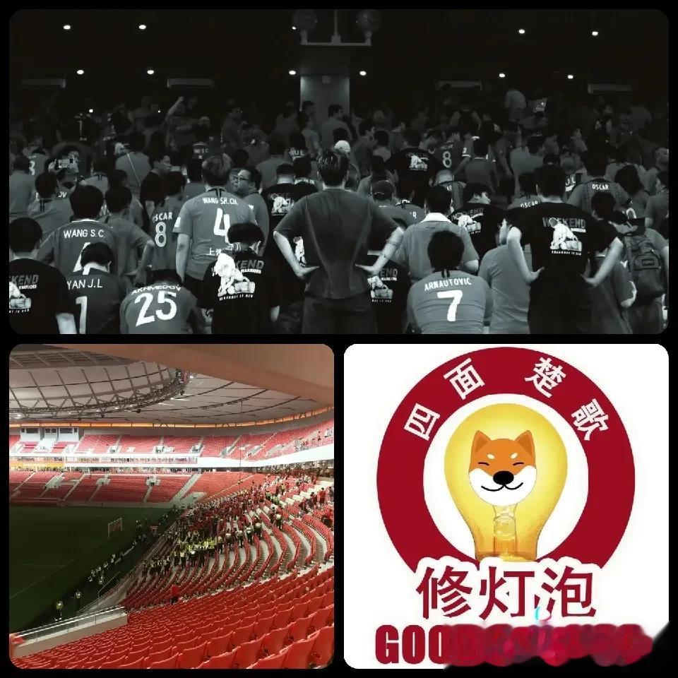上海海港球迷的无声反击——颤抖吧！蔡慧康+上海灯泡俱乐部！

事件原因——
1.