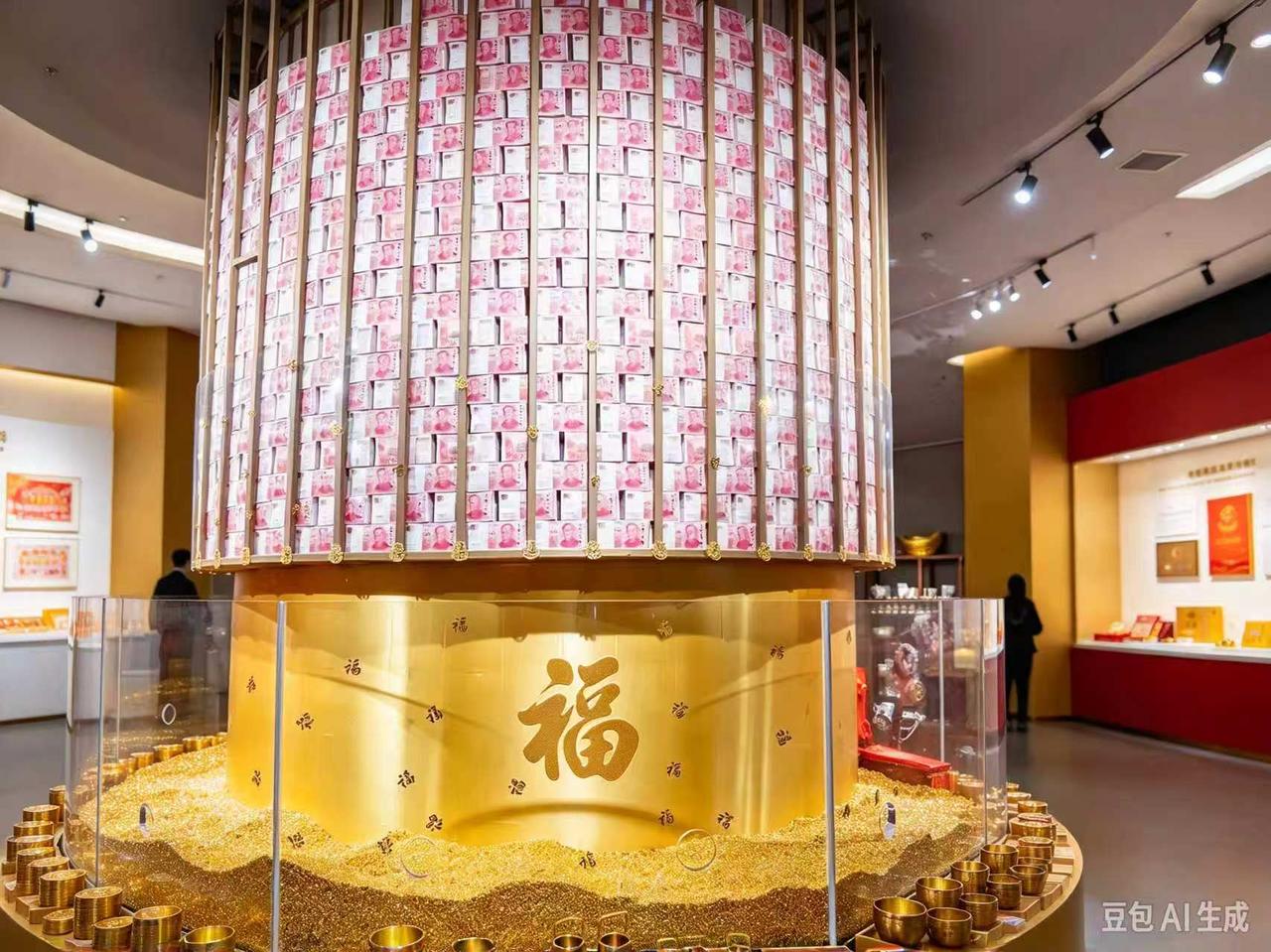 一亿元现钞摆在眼前，真是极致震撼！
这个景象，到重庆李子坝金库钱币博览馆打卡，就