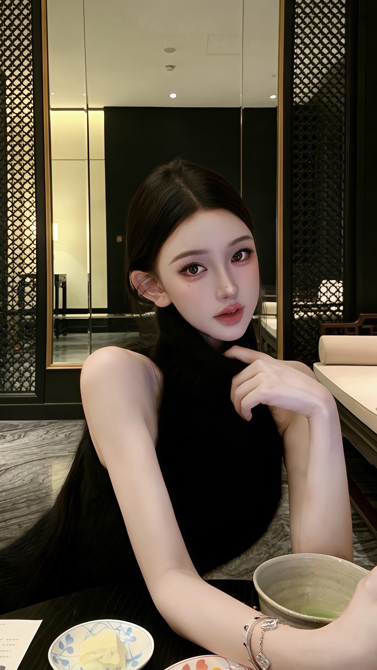 艾特姐妹聚会穿气场全开 女人味 聚会穿搭 黑色控