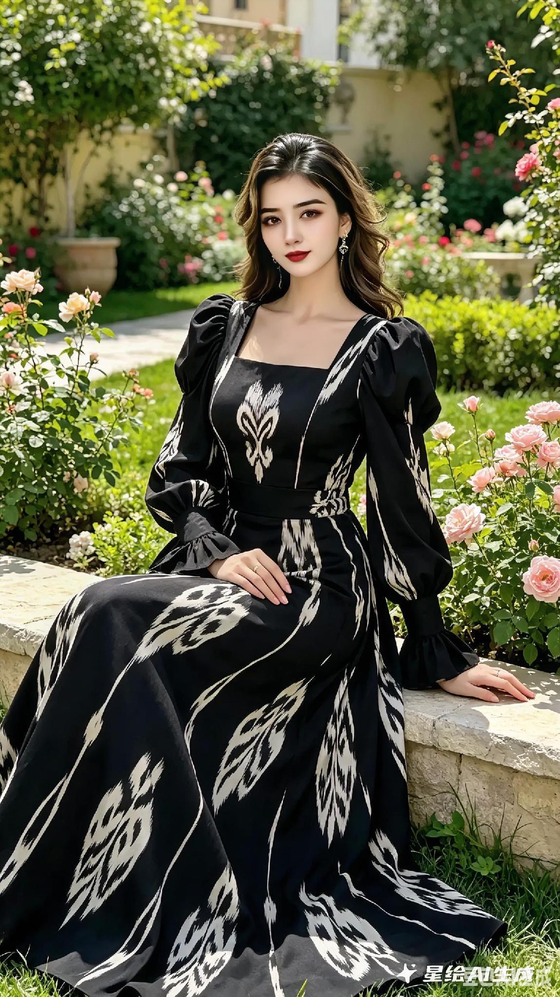 优雅黑裙，花海中的时尚女王
黑裙气质女神 
气质波点黑裙 
黑裙摩登照 
雅致小