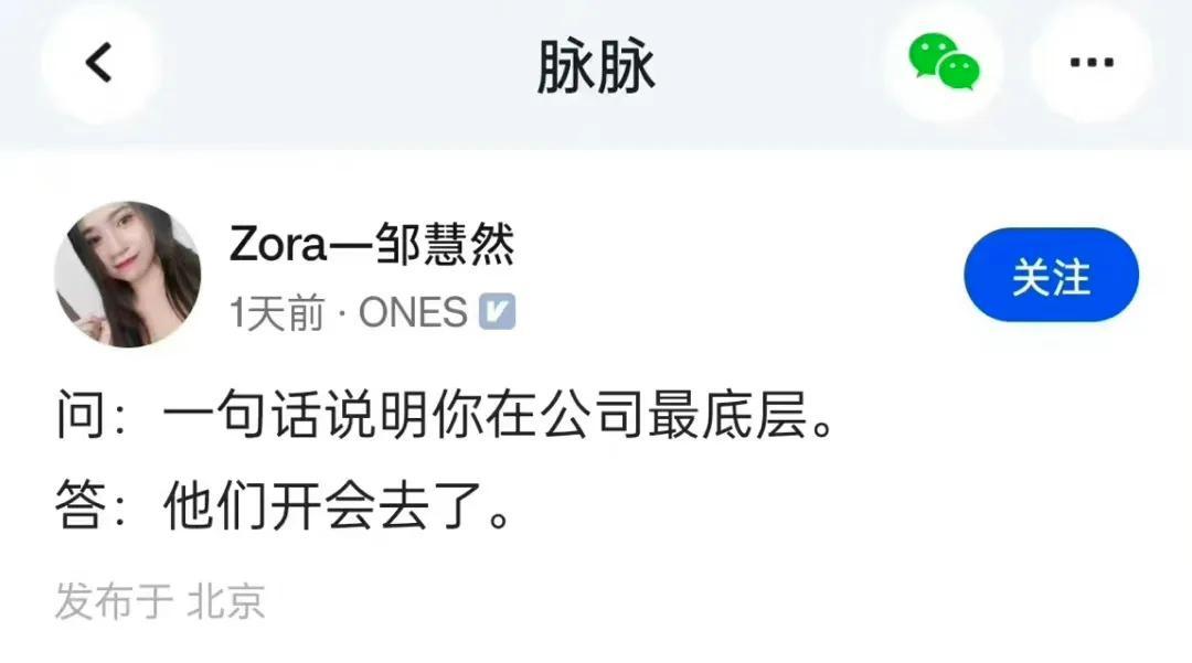 一句话说明你在公司最底层： 1