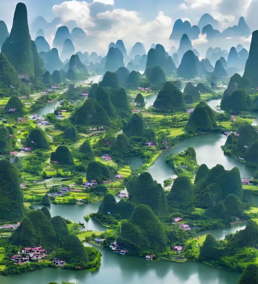 绝对不是广西的
我朋友说这是广西，我肯定的说这个不是广西的风景，因为我没有见过!