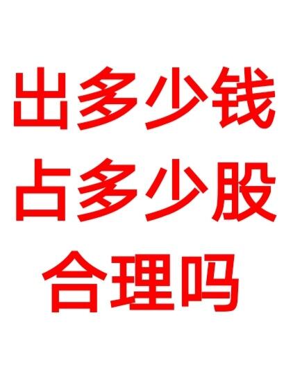 出多少钱占多少股，合理吗？！