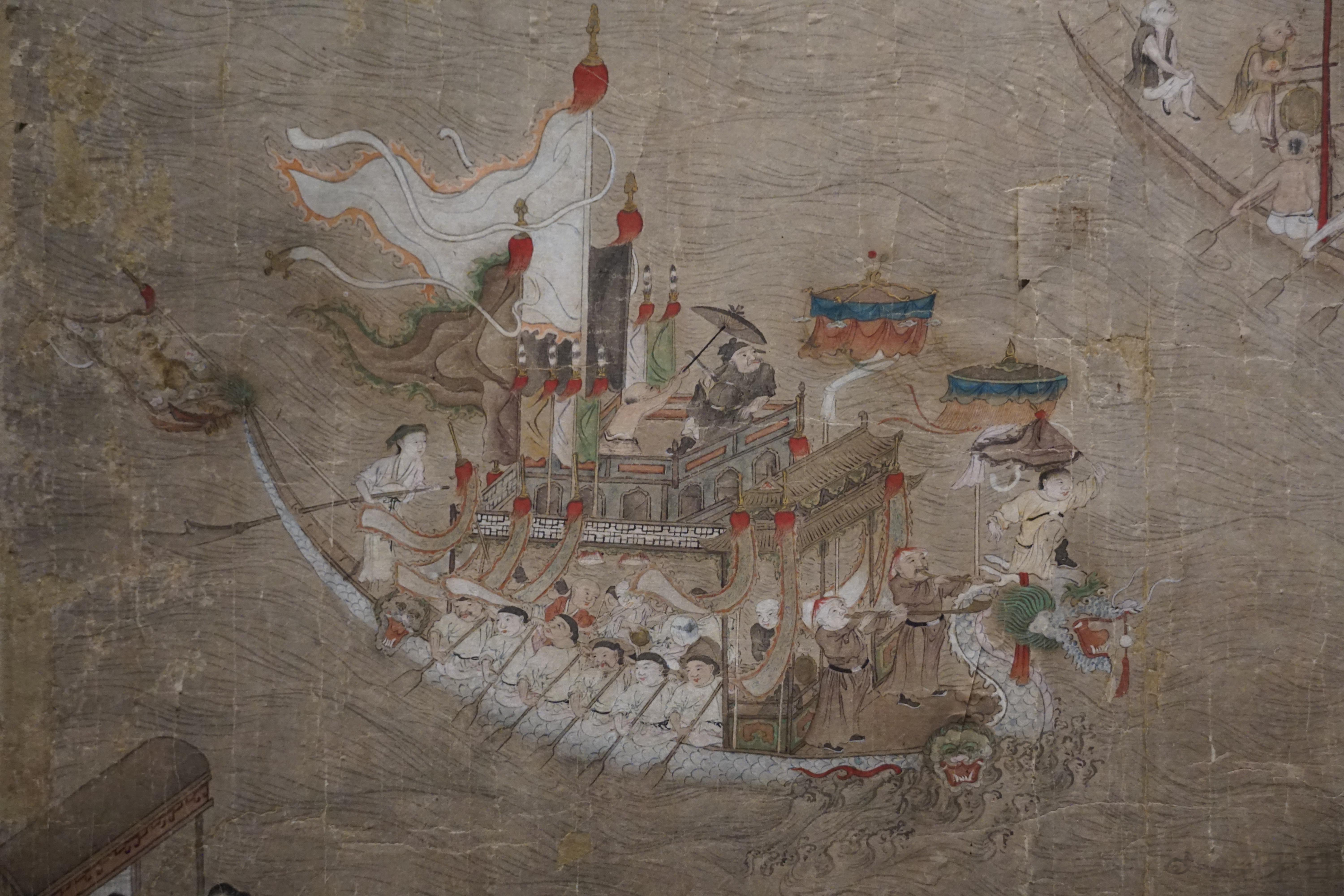 清代《赛龙舟图》中国江南水乡博物馆藏 ​​​