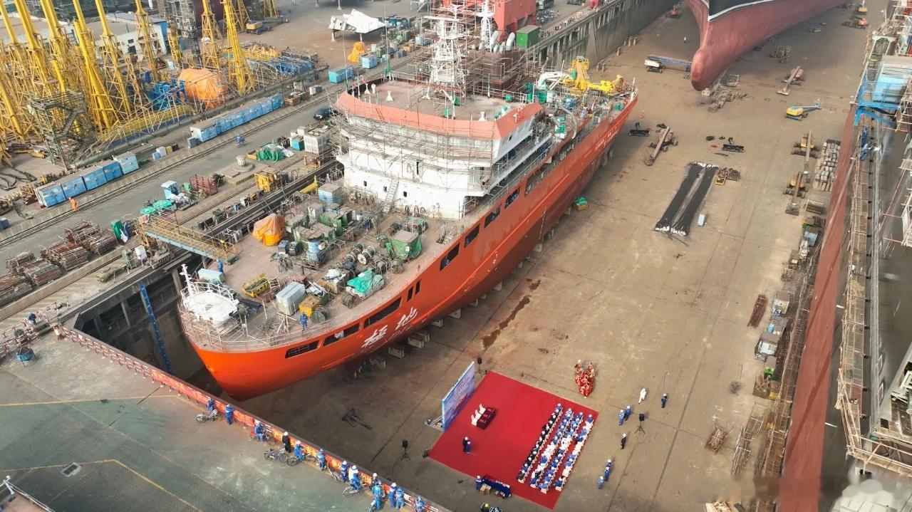 2023年12月29日，由708所设计，广船国际为自然资源部北海局建造“极地”号