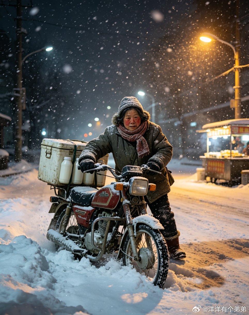 微小说大赛烟火剧场 雪地里的送奶员凌晨三点半，闹钟在黑暗里发出细弱的嗡鸣，袁桂兰