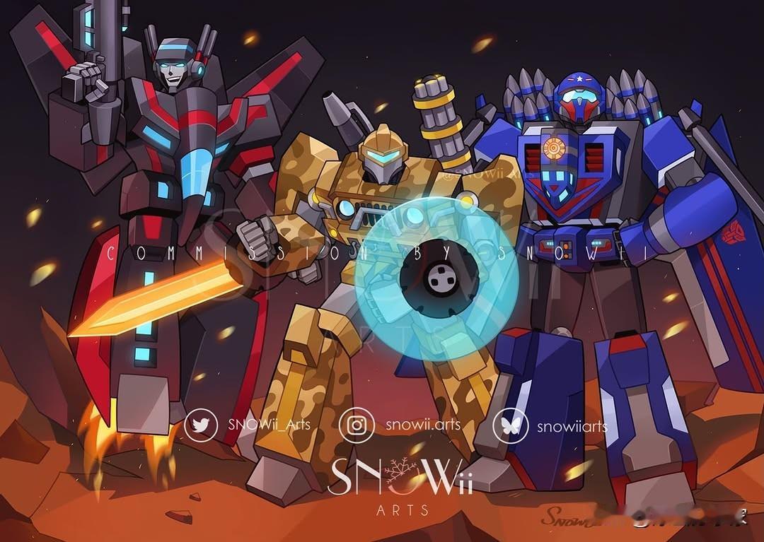 变形金刚插画一组 画师见签名