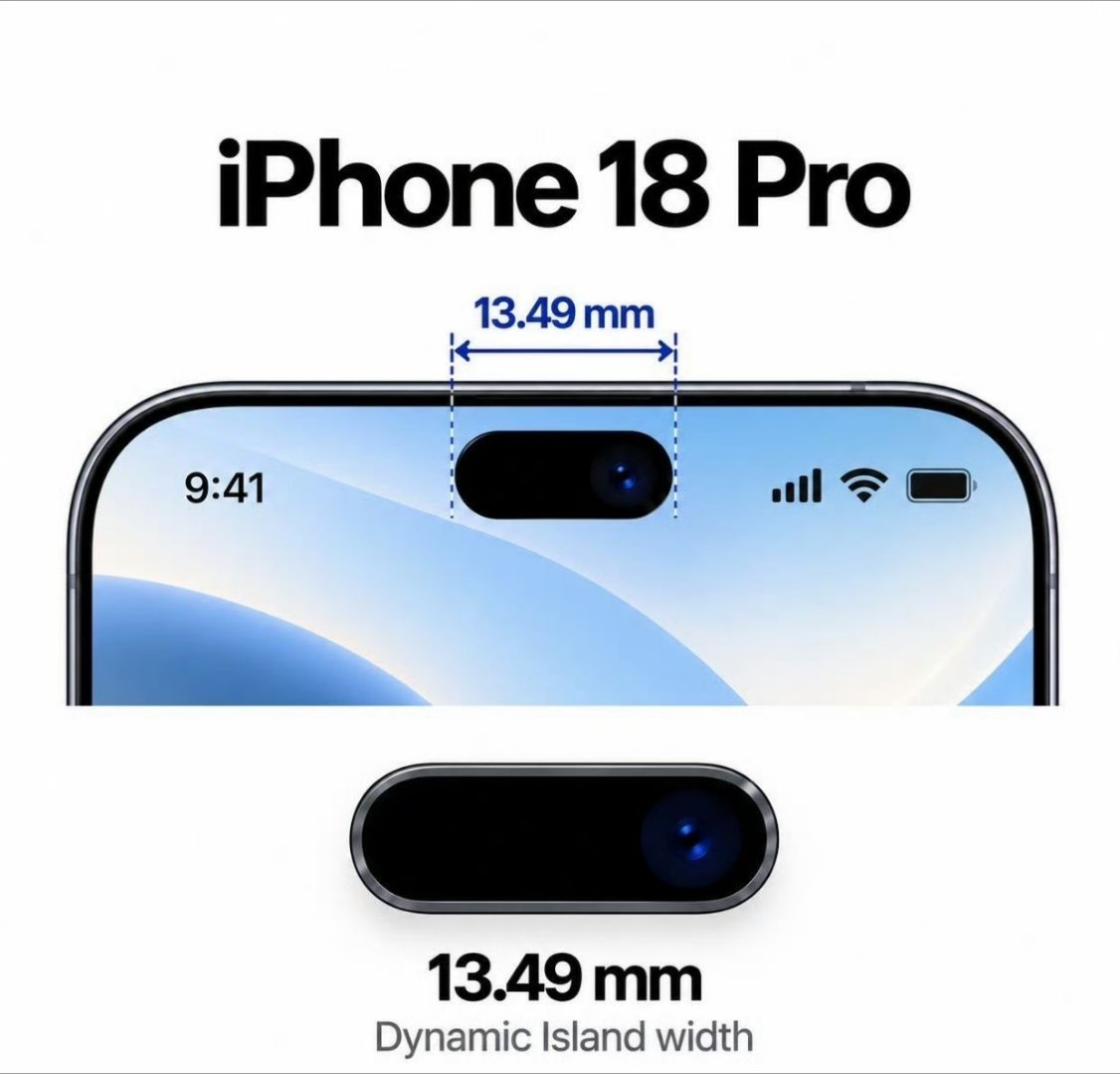 曝iPhone18Pro灵动岛大瘦身只能说这样看确实还挺明显的，在背部基本没什么