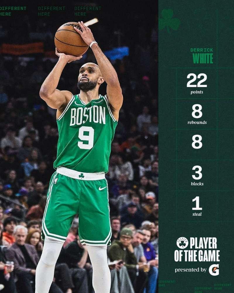 22分8篮板8助攻3封盖，今天单核带队的怀特交出的答卷，是个什么水平？凯尔特人热