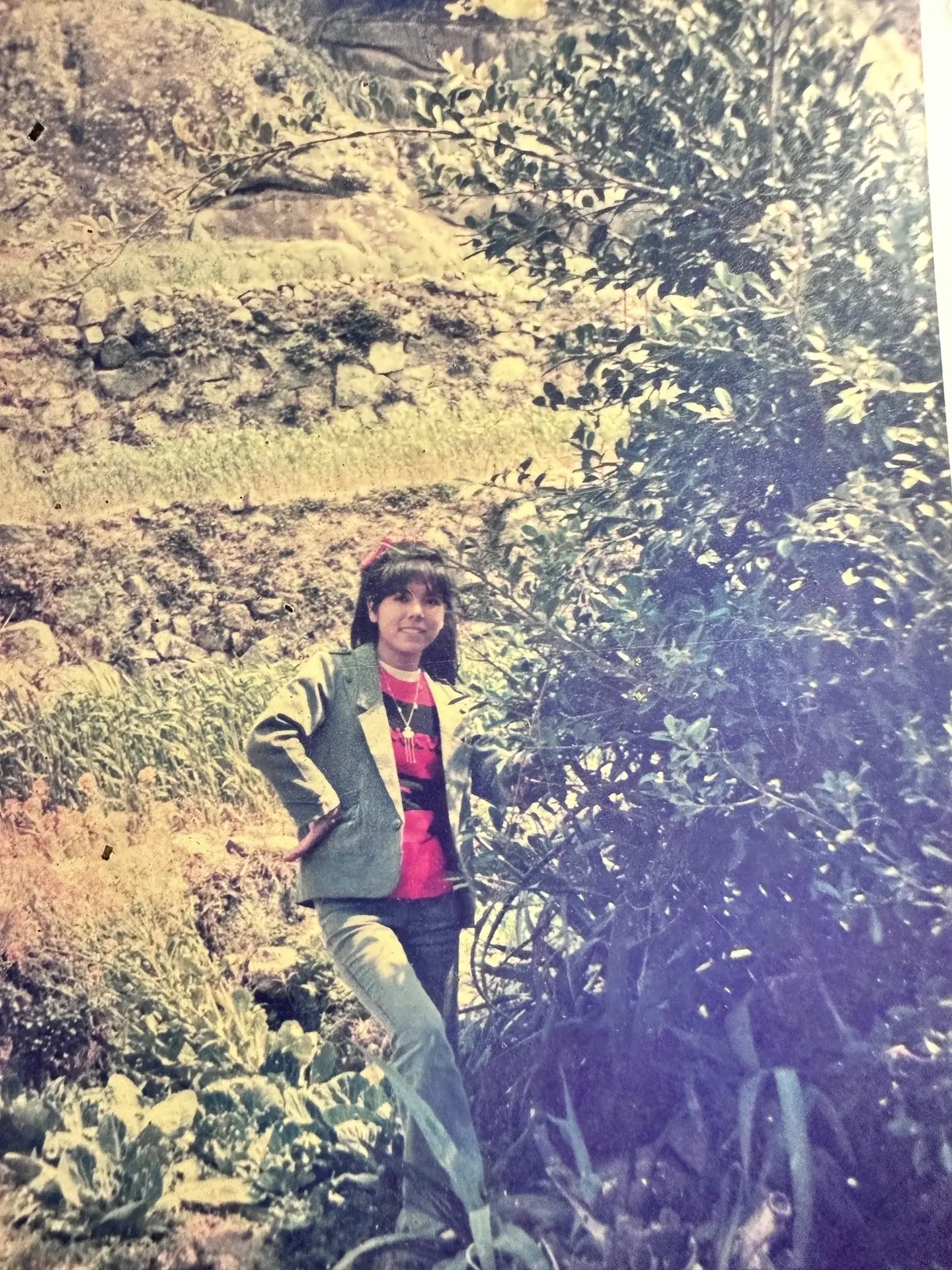 第一次看见妈妈十几岁时候脸圆嘟嘟的样子，跟我长得有点儿神似哈哈哈哈这是...