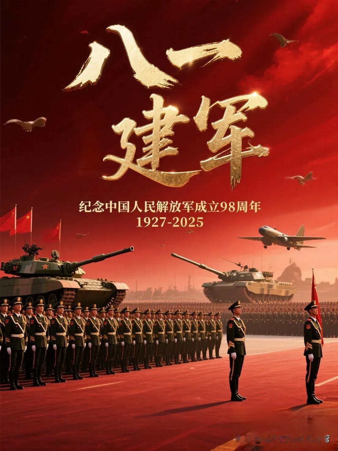 今天是八一建军节，向所有的军人致敬！边防前线有他们的身影，抗洪救灾有他们的身影，