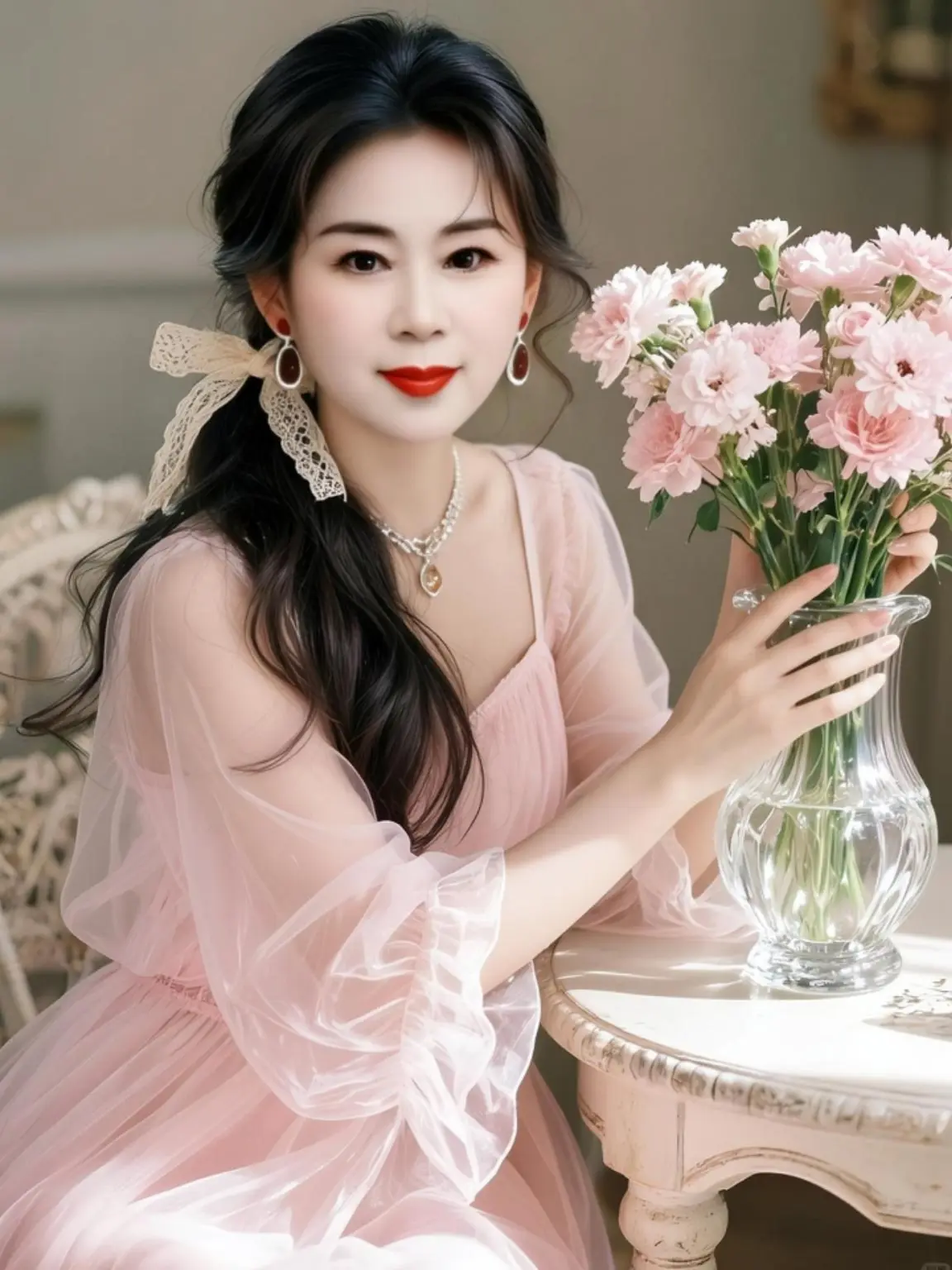 AI粉系柔美写真 随变ai随便玩