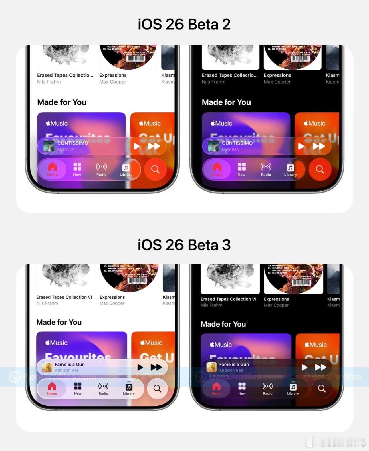 iOS 26 Beta3拖动操作的时候还是液态玻璃，但停下就变成普通磨砂效果了，