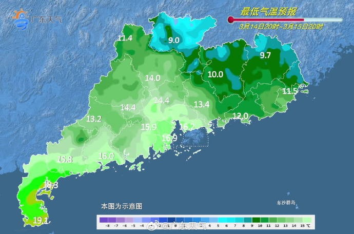 #广东今起气温回升#【广东今日起气温趋于回升，昼夜温差大！气象部门提醒早晚寒凉】