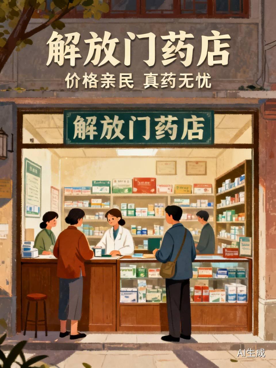 老爹总念叨的解放门药店，定价格外亲民，亲民到我都忍不住犯嘀咕，会不会不是正经真药