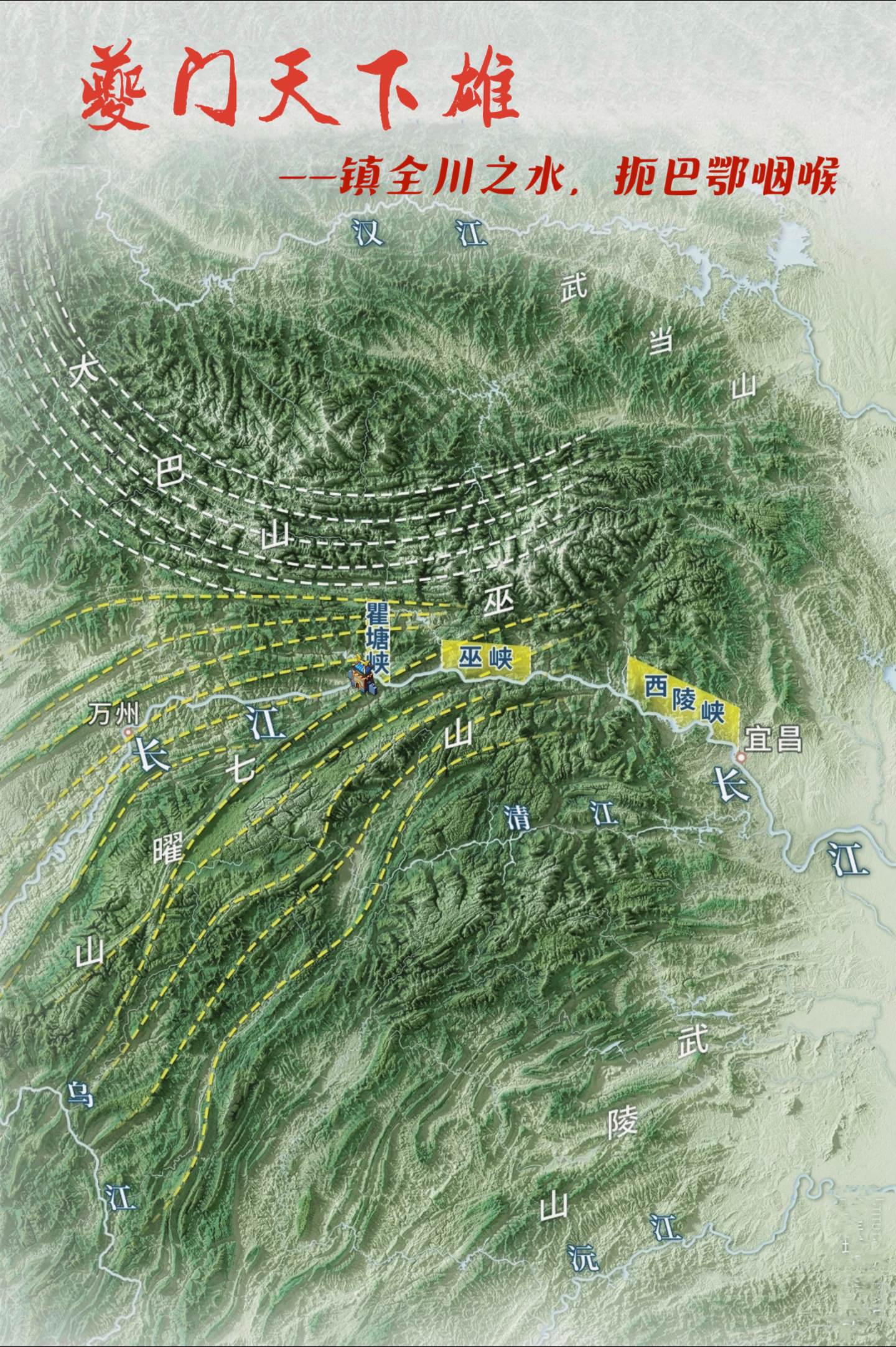 夔门天下雄。夔门，又名瞿塘峡、瞿塘关，瞿塘峡之西门。三峡西端入口处，两...