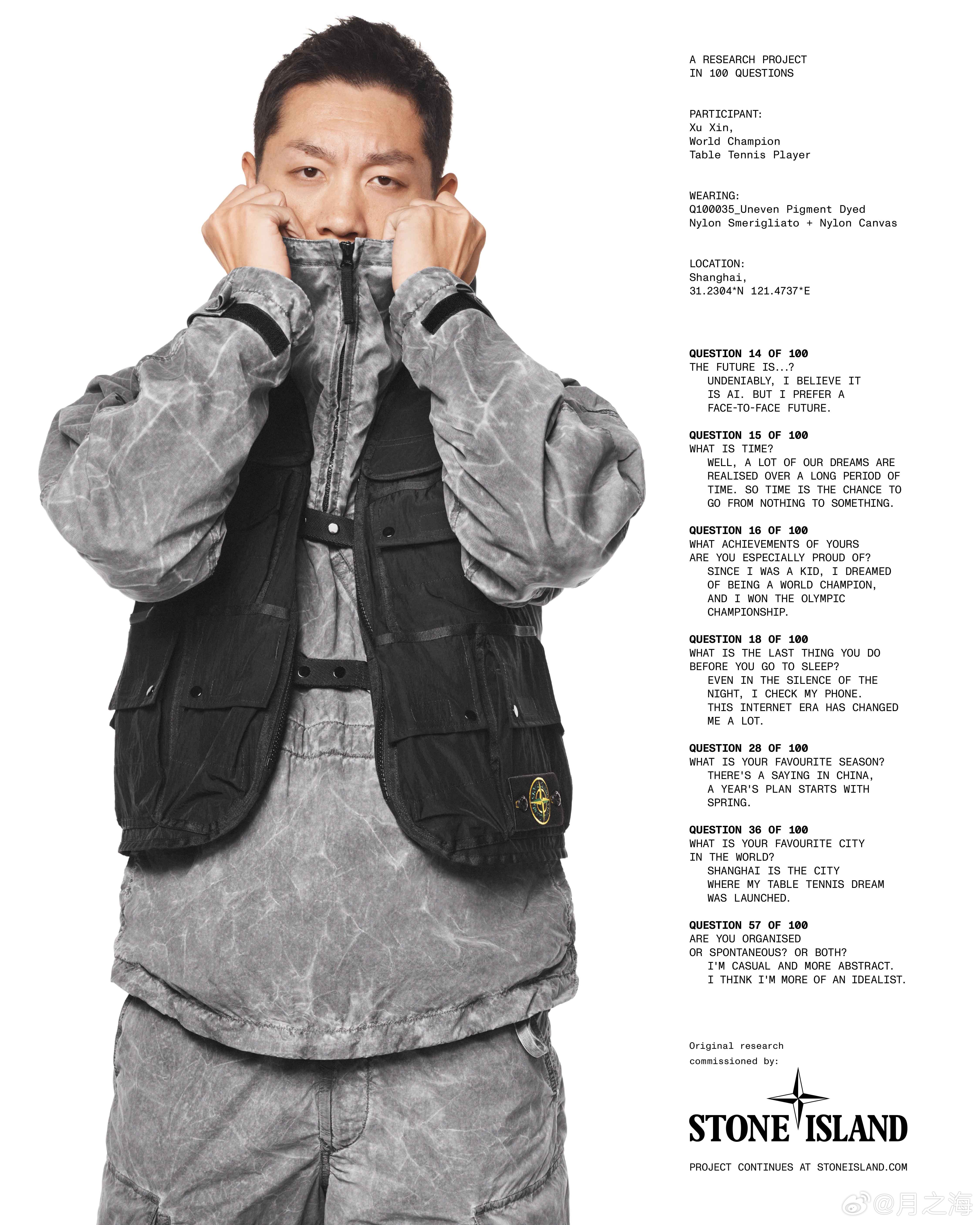 许昕出镜Stone Island '026'027秋冬大片演绎 Uneven P