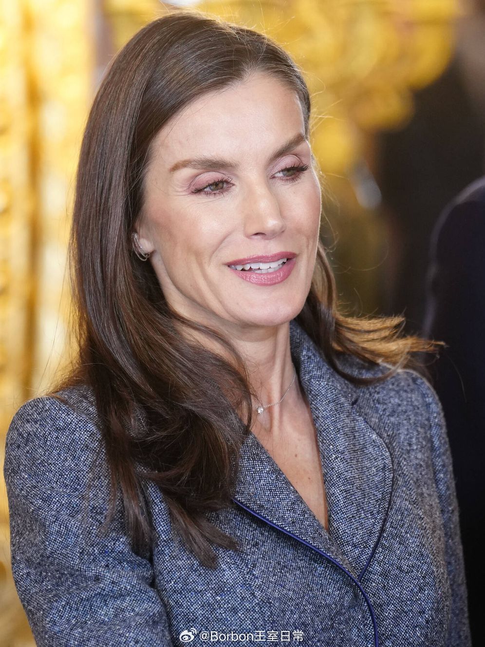 西班牙王室 3月25日，莱后本周第一个活动，和费莱在马德里皇宫出席为来访的塞内加