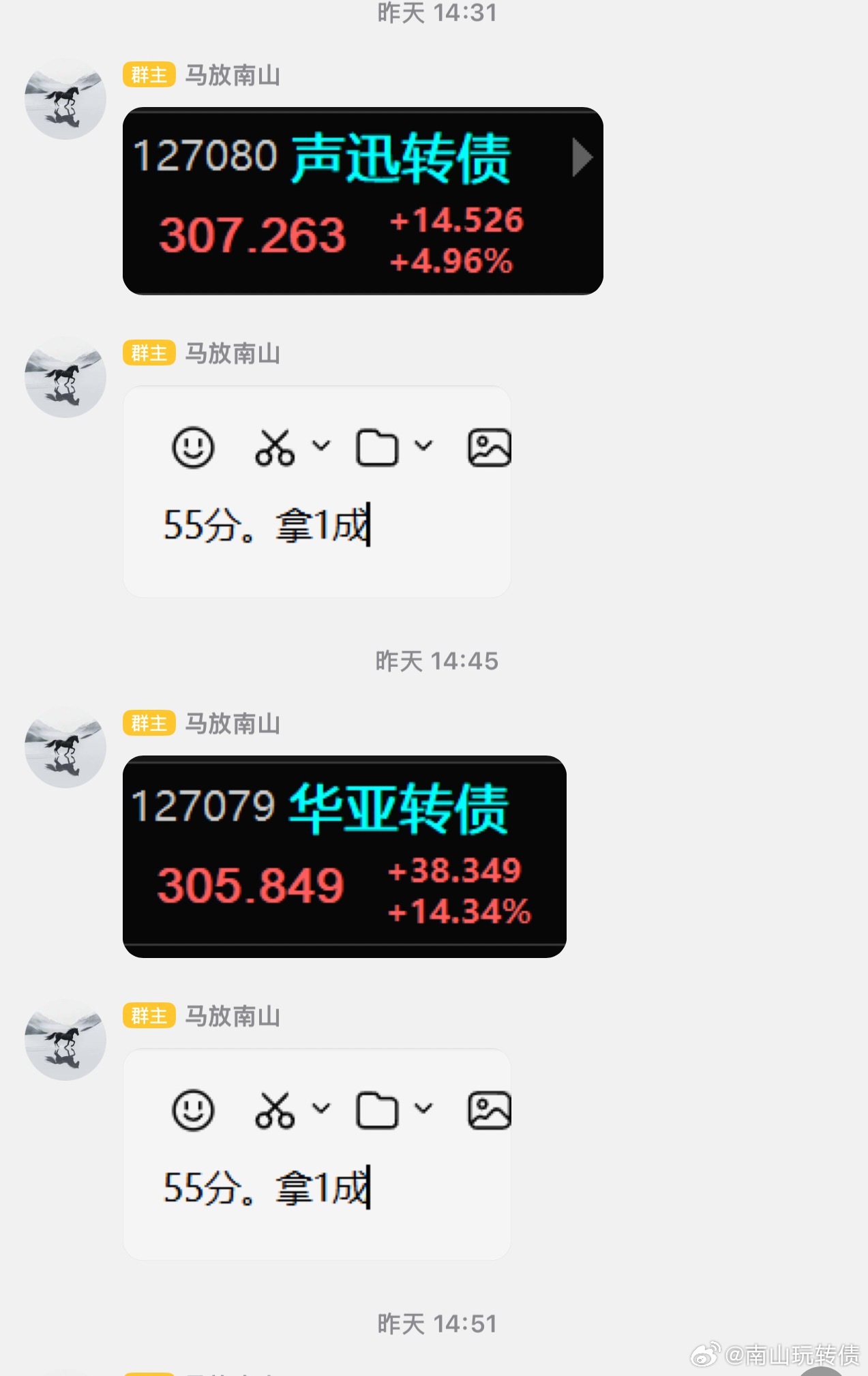 昨天过夜拿的声讯转债，华亚取消了，半导体适合日内反弹玩，今天华亚抽果断进场，也是