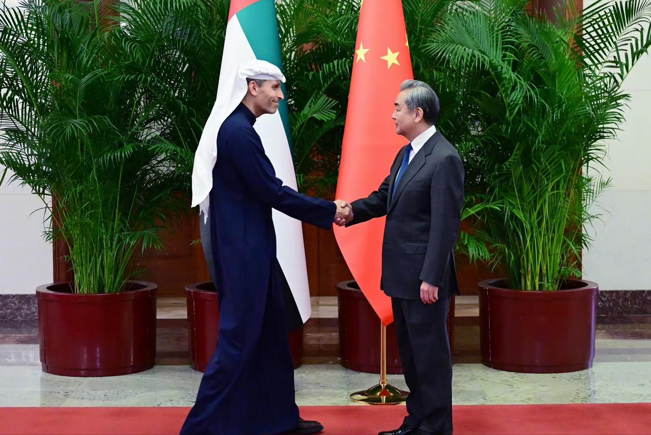 中国和阿联酋谈妥了！

3月18号，王毅和阿联酋总统中国事务特使哈勒敦见了面。俩