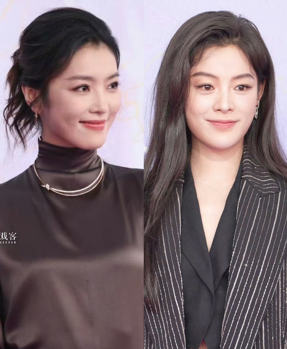 百花奖提名者表彰仪式陈丽君和李云霄一起走红毯了，两位美女长的有几分相似，你们觉得