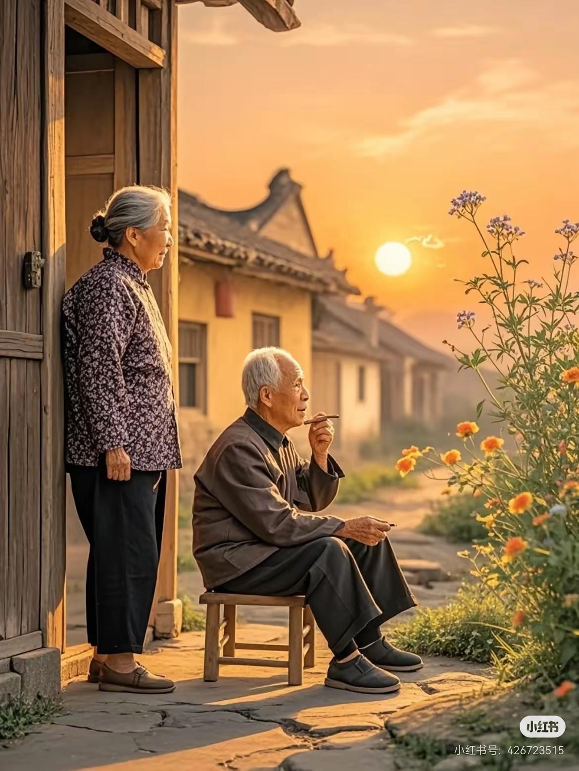 天净沙·盼归
柴门半掩残霞，
庭前老树飞花，
小轩静倚望罢。
斜阳影下，
痴等稚