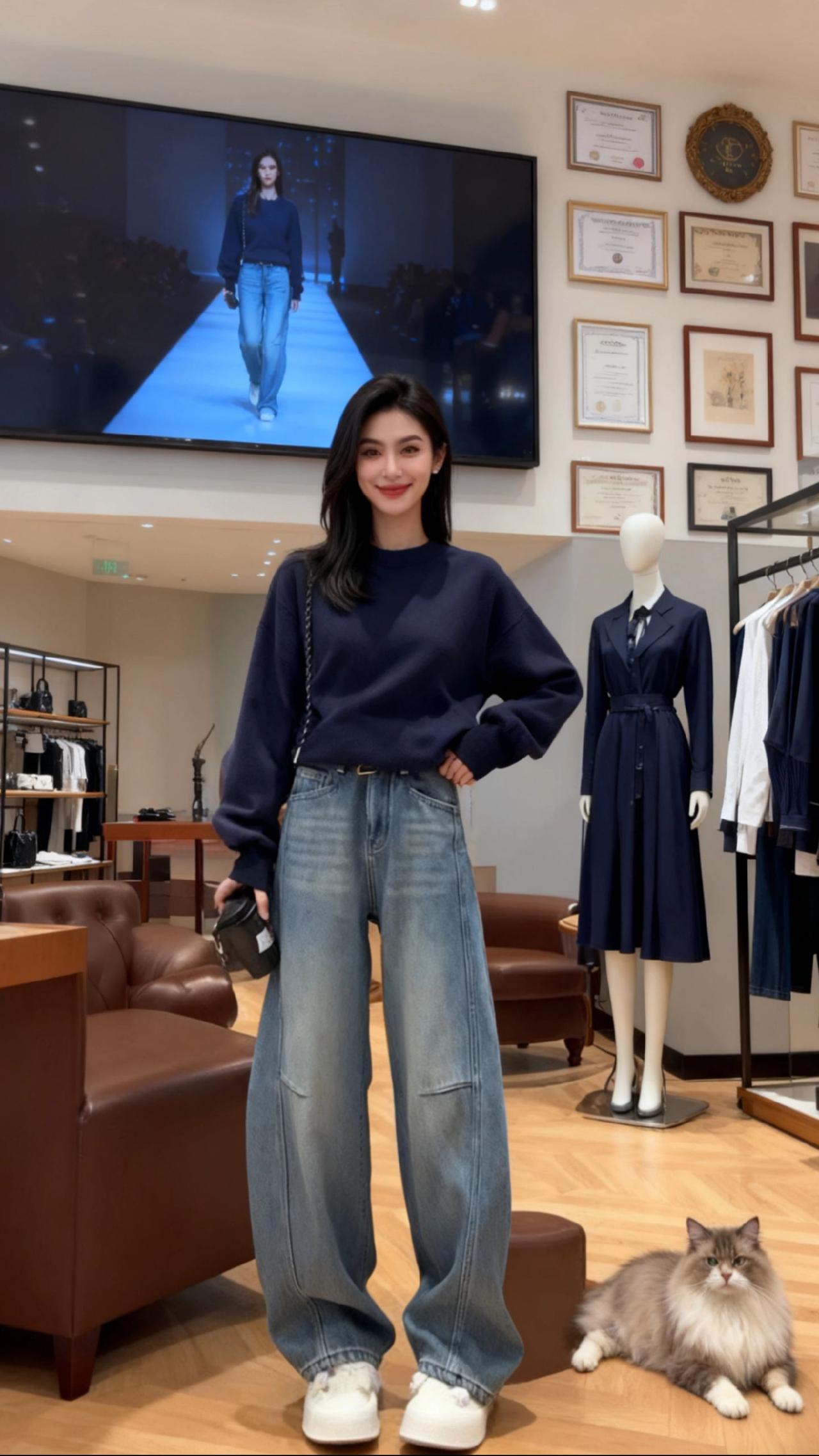 每日分享 穿搭 牛仔裤 高级感穿搭 女装穿搭